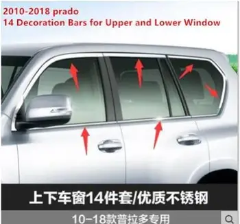 

for Toyota prado 2010-2018 modified all-car window trim with stainless steel window trim strips