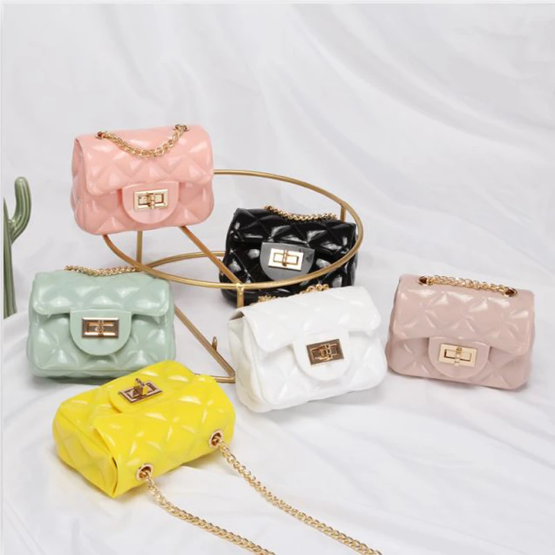 

New Arrival Girls Mini PVC Jelly Bags Women Cross Body Chain Bags Baby Kids Purses and Handbags Gift