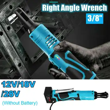 

12V/18V/28V Electric Cordless Ratchet Wrench 90 Degree Right Angle Tool Ratchet Large Torque Capacity Right Angle Wrench