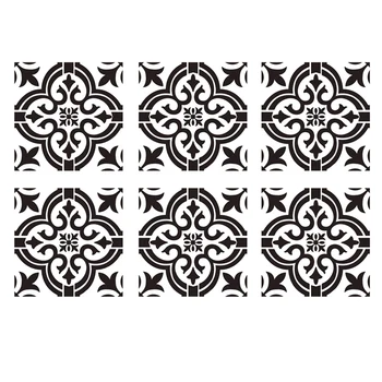 

6 Pcs DIY Painting 30X30cm Vintage Flower Pattern Stencils Template for Tile Wall Floor Furniture Painting Decorative