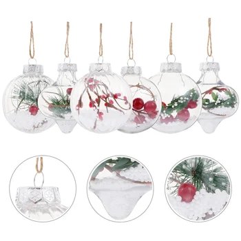 

6pcs Xmas Ball Hanging Decor Xmas Tree Hanging Ornament Hanging Adornment