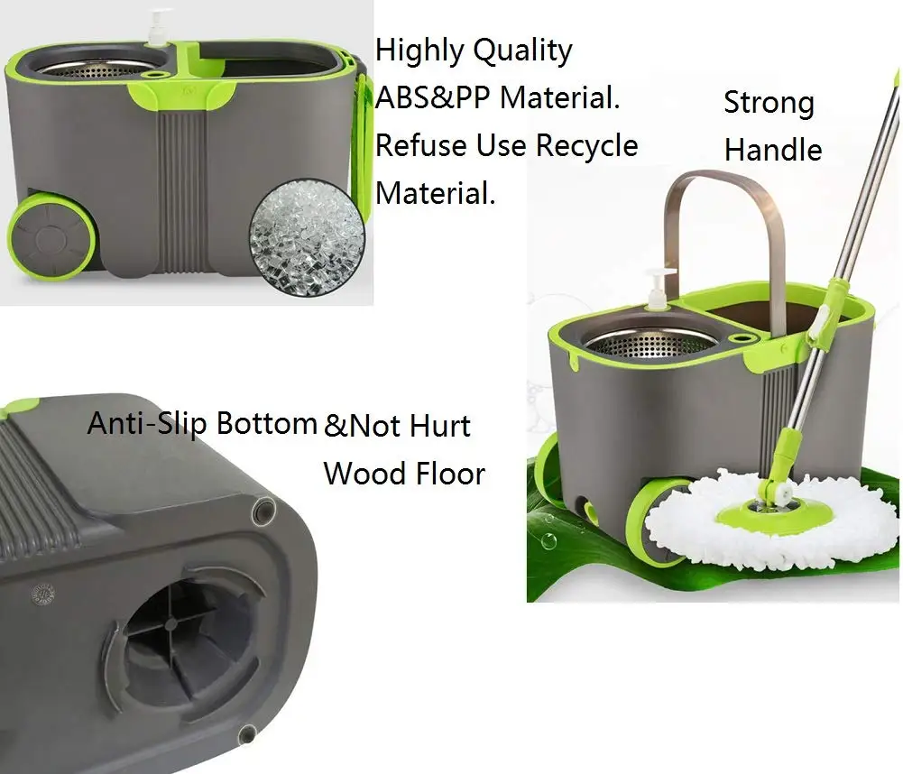 360° Spin Mop and Bucket for Floor Cleaning Mops and Bucket System with
