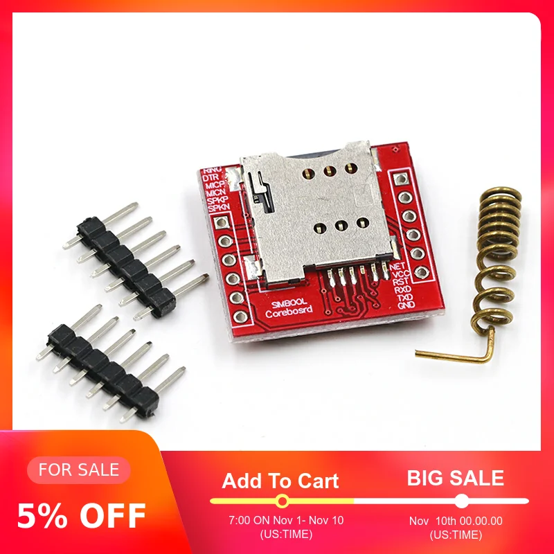 Мини маленький модуль SIM800L GPRS GSM карта MicroSIM Core Беспроводная плата Quad-band ttl последовательный порт с антенной для Arduino