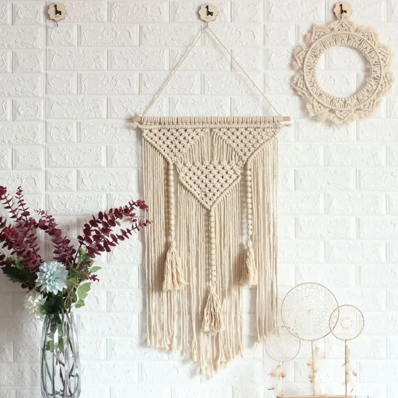 

Creative Macrame Woven Wall Hanging Tapestry Handmade Boho Chic Bohemian Decor L69B
