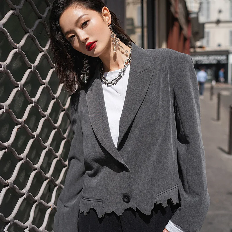 

Sense of Design Non-mainstream CHIC Short Suit Jacket Women's 2019 Early Autumn New Style Korean-style Loose-Fit Fashion Network