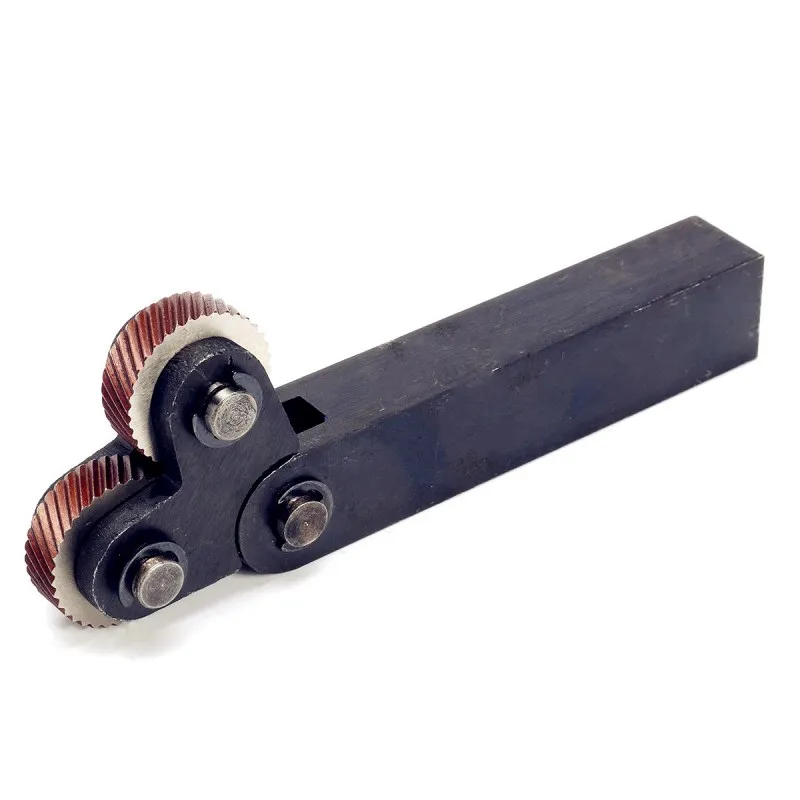 Knurling tool steel double wheel linear pitch knurling set 0.5mm 1mm 2mm embossing wheel 7pcs HSS reticulated knurling knife hob