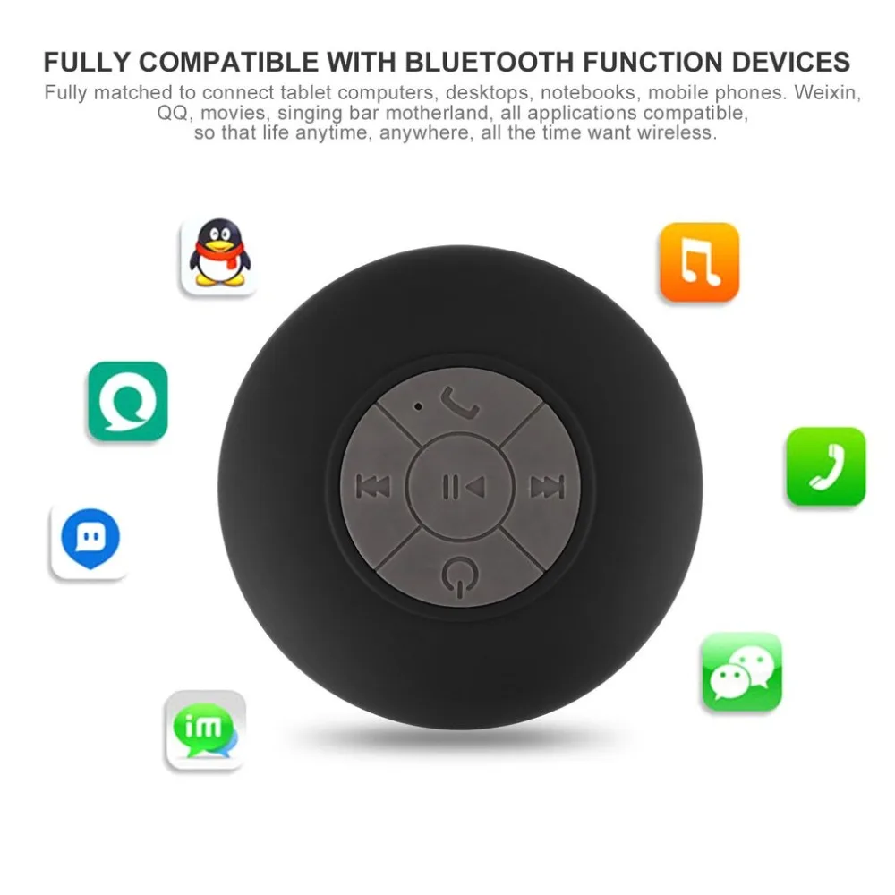 Мини Bluetooth динамик Портативный Водонепроницаемый Беспроводной Громкая Связь Динамик s, для душа, ванная комната, бассейн, автомобиль, пляж и Outdo