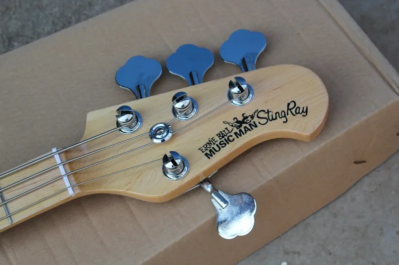 Одежда высшего качества светло-голубой Басс гитара Music Man Stingray 4 струны электрогитары Гитара с 9V Батарея усилителя-11-1
