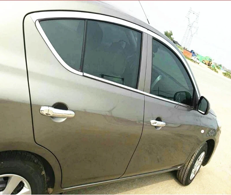 Нержавеющая сталь окна автомобиля планки для nissan sunny 2011 2012 2013 N17