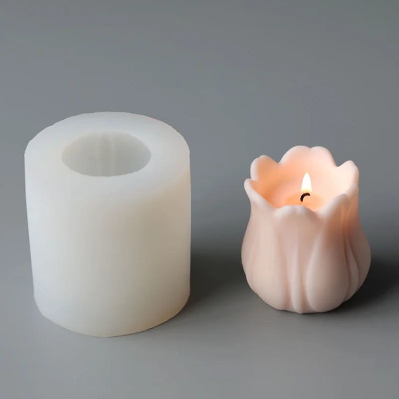 

Big Tulip Flower Candle Mold Handmade Aromatherapy Candle Mould Candles Mould Cake Mold Soap Forms DIY Candle Making Supplies