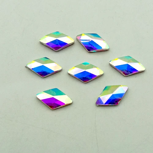 6X8 rhombus AB 100 шт Strass 3D дизайн ногтей украшения из страз для ногтей аксессуары Блестящий Кристалл Дизайн камни разные формы драгоценные камни - Цвет: 6X8 rhombus AB