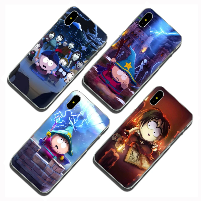 EWAU аниме Southpark мягкий силиконовый матовый чехол для телефона чехол для iPhone 5 5S SE 6 6s 7 8 plus X XR XS Max 11 Pro Max