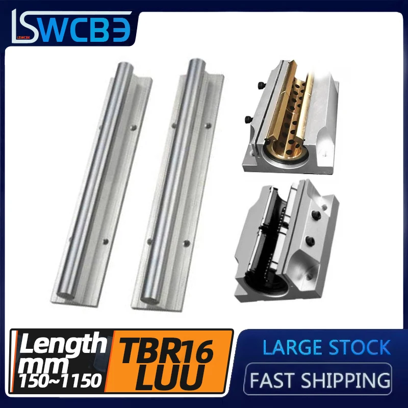 

Lengthened TBR box-type linear guide rail TBR16, L=150-1150mm,TBR16LUU flange slider/copper sleeve-L, free shipping