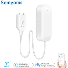 WiFi умный датчик потока, дистанционное управление, детектор утечки воды, оповещение о переливании воды, система охранной сигнализации Tuya/Smart Life App