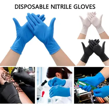 

100Pcs/box Household Cleaning Washing Disposable Mechanic Gloves Nitrile Laboratory Nail Art Gloves For Dishwashing Kitchen