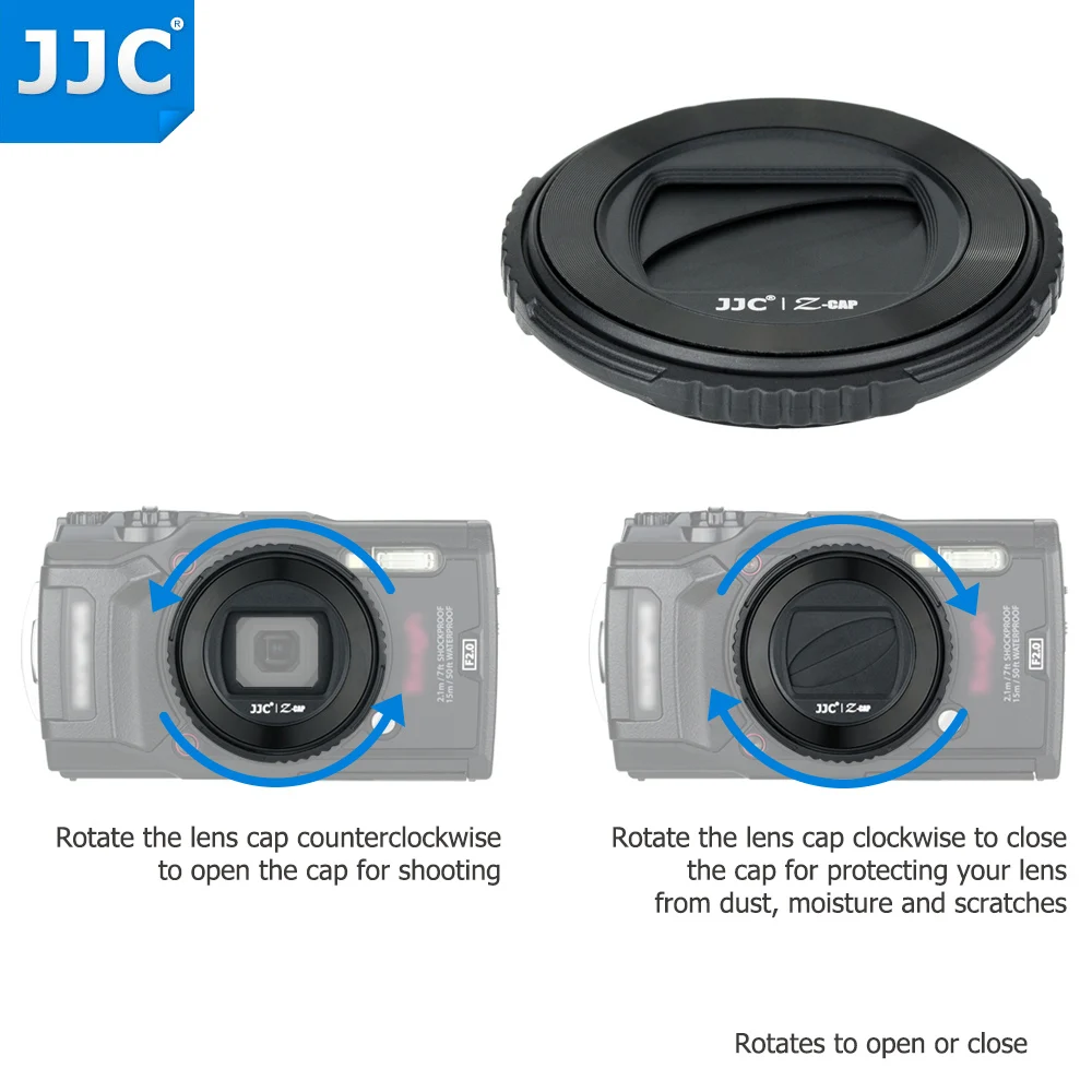 Jjc-tampa para Lente de Câmera Acessórios para Proteção de Lente Automática para Olympus Tg6 Tg5 Tg4 Tg2 Tg1 - Image 3