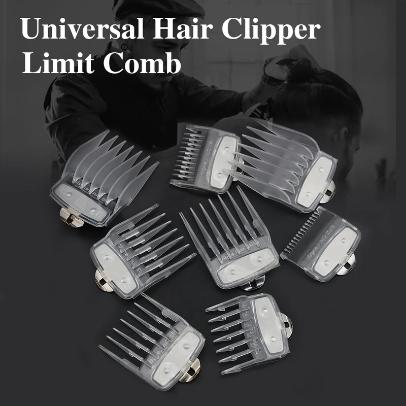 

8pcs Professional Cutting Guide Comb Set Oil Head Gradient Limit Comb Universal Hair Clipper Limit Guide Comb for Six-color