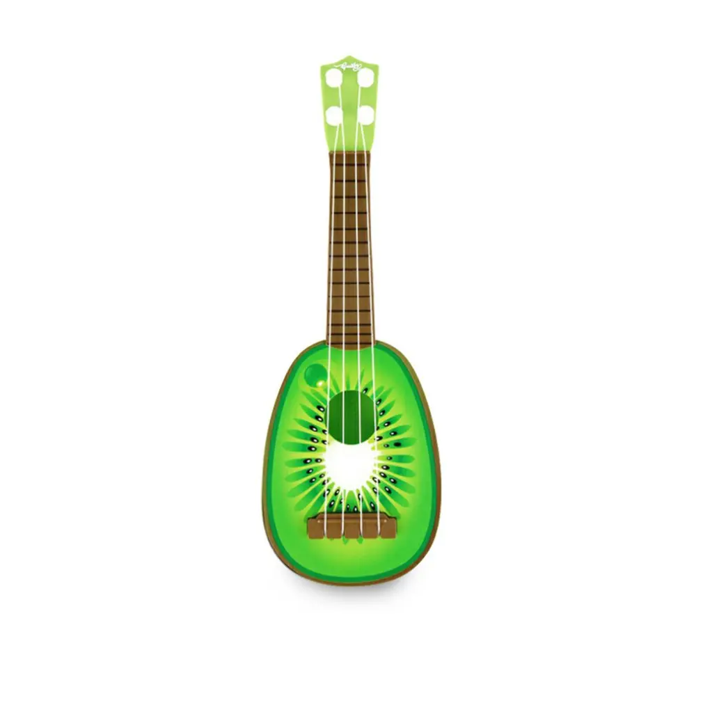 Sensory Emotional Hearing Can Play Simulation Ukulele Mini Fruit Guitar Toy Child Early Education Music Toy Instrument - Цвет: large kiwi