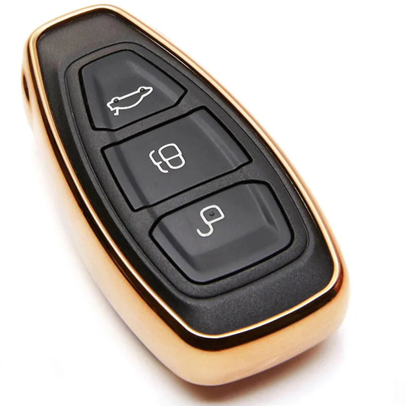 Funda De Llave Plegable Con Tapa De 3 Botones Para Ford Focus 2, C Max