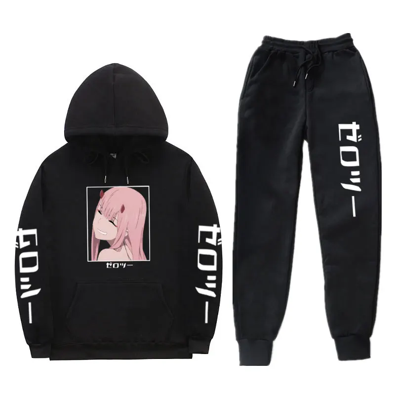 Tracksuit Woman-Sets 2pieces-Sets Mens Pants Sweatshirt Hoodies Drawstring Winter The