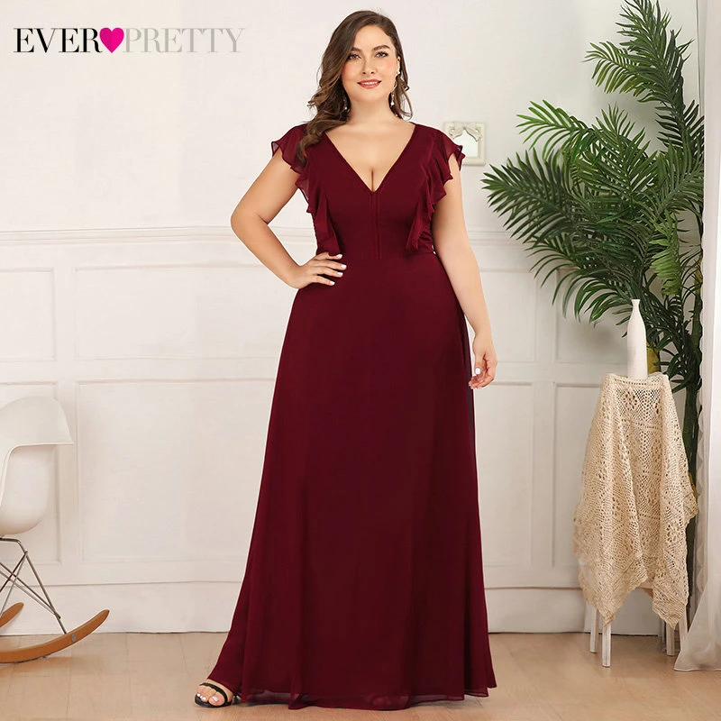 maroon dress for wedding plus size