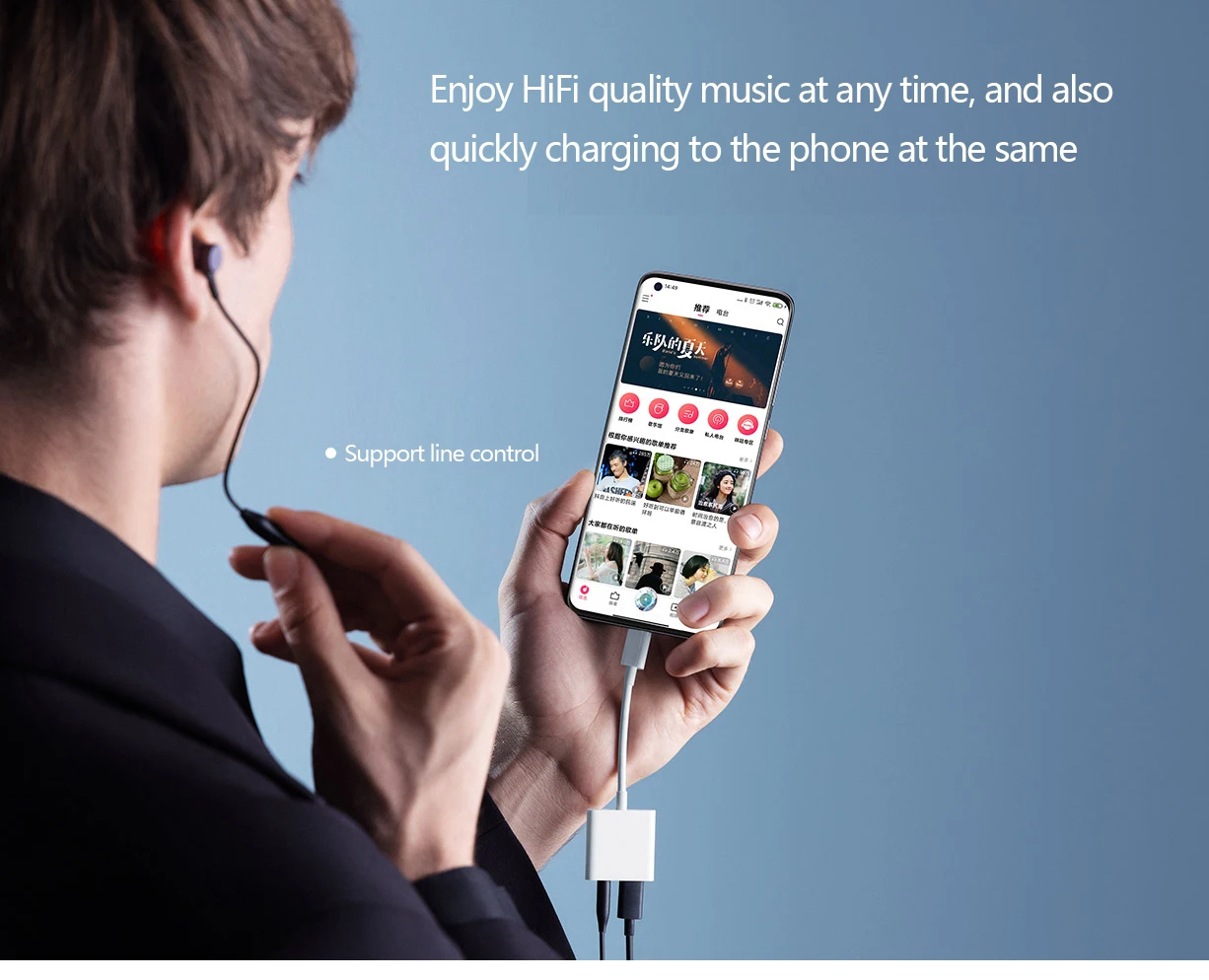 Xiaomi HIFI DAC Headphone Amplifier Audio Portable 600 3 5mm USB Type C Fast Charging Adapter Music Recording Studio Equipment