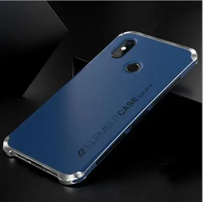 Blue Sliver Металлический каркас телефона чехол для Xiaomi mi 8 тонкий жесткий Alu mi nium Hybrid PC Shell для Xiaomi mi 8 Чехлы для Xiaomi mi 8 Funda - Цвет: Blue Sliver