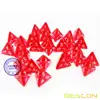 Bescon Mini Transparent Red D4 Dice 30pcs Healing Potion Bottle, 30pcs Roleplaying Mini Red Gem D4 Dice Healing Potion Pack 2