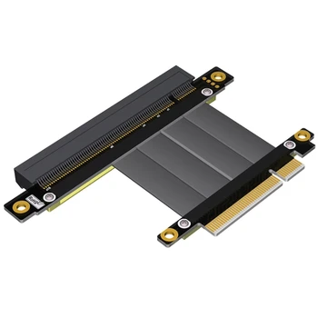 

PCI-E PCI Express 16X to 8X Extension Ribbon Cable Express Card Adapter Cable 180 Degree to 180 Degree