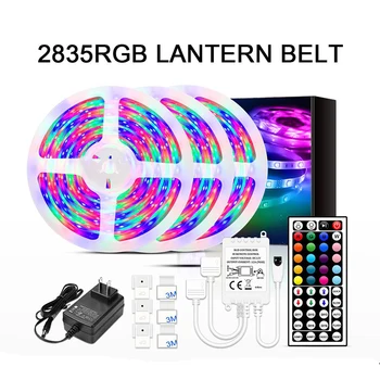 

5m/10m Rgb Led Lights With Lights 2835 Dc 12v Flexible Ribbon Tape Holiday Decoration Waterproof Lights With Adapter