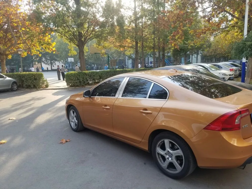 Нержавеющая сталь окна автомобиля планки для volvo s60 2012 2013 2011