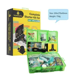 Keyestudio – Kit de démarrage Super Micro bit, bricolage scolaire pour bbq Micro:bit avec tutoriel de programmation STEM (pas de carte Micro:bit) 