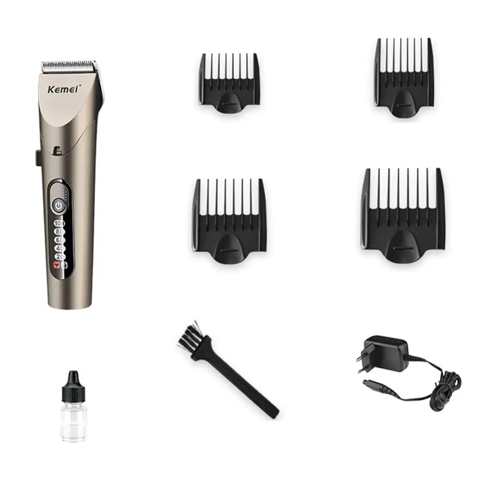 Electric Hair Trimmer Rechargeable Personal Care Trimmer Equipment LCD Display Professional Hair Clippers Machine For Men