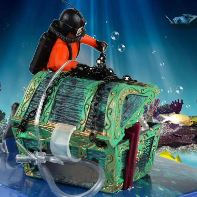 Новое сокровище Finder форма аквариума украшение для аквариума Diver плавающие украшения домашний декор