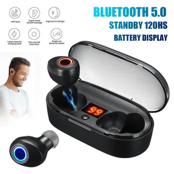 

Wireless bluetooth 5.0 Earphone Mini Earbuds With Mic Charging Box TWS Wireless Stereo Sport Bilateral Calls Earphone For Phone