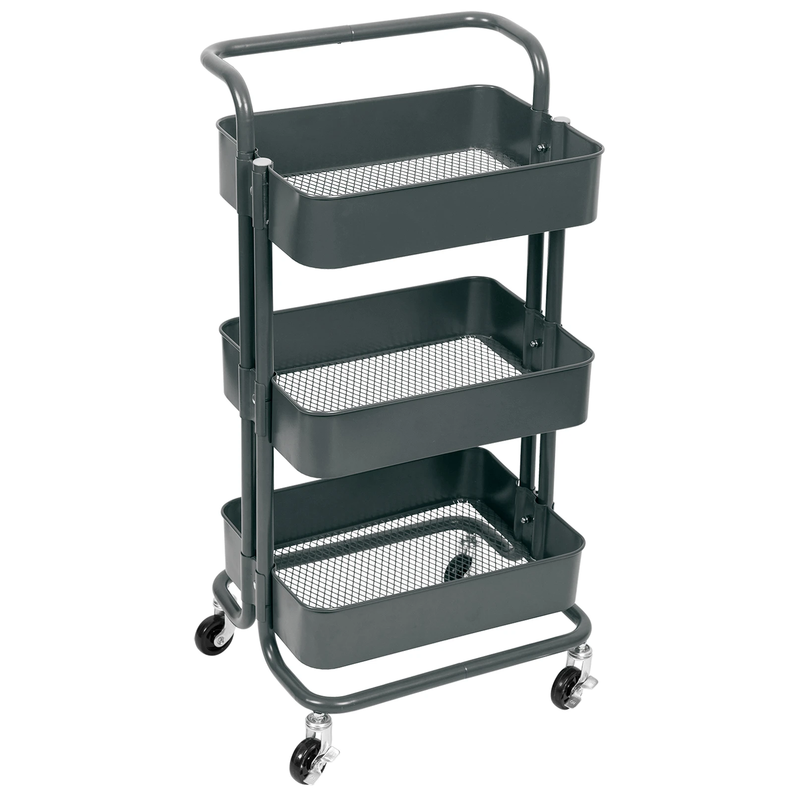 uitbarsting Autonoom Stroomopwaarts Serveren Keuken Trolley 3 Tiers Metalen Winkelwagen Mesh Met Handvat 4  Wielen Wielen Side Tabel Mint Voor Woonkamer Kantoor|Keukeneilanden &  Trolleys| - AliExpress