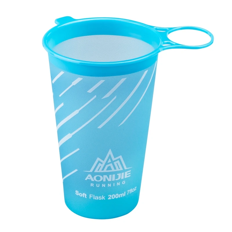 AONIJIE 200 мл мягкая чашка складная сумка для воды без бисфенола нетоксичный Сверхлегкий для спорта на открытом воздухе марафон Велоспорт 3 цвета ТПУ