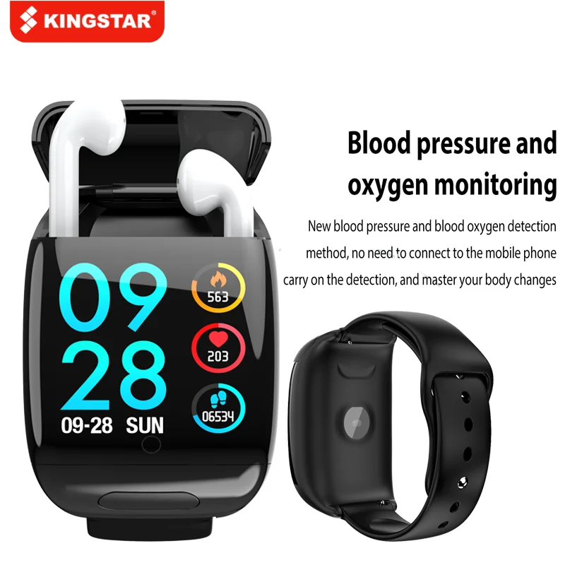 TWS-наушники KINGSTAR 2 в 1 с поддержкой Bluetooth и шагомером | Электроника