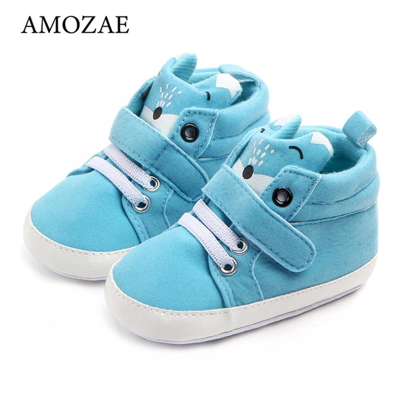 Baby Shoes Newborn Girls Non-Slip Animal-Print Toddler Indoor And Cotton Canvas for Spring/autumn
