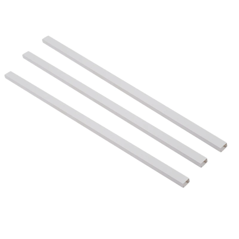 

3PCS Plastic 7/8"x 1/2" Cord Duct Cover Wire Management Cable Raceway 1.9 Feet