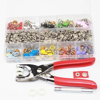 

1Set Installation Tool Multicolor Solid/Hollow Five-claw Buckle 10MM/9.5MM Snap Button Round Shape DIY Handmade Multi Purpose