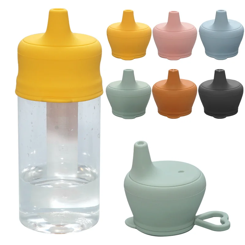 Drinking Cup Silicone Cups Feeding Cup Food Grade Silicone Baby Feeding Mug Lid Fashion Infant Drinkware Sippy Cups For Toddlers & Kids With Straw Cup