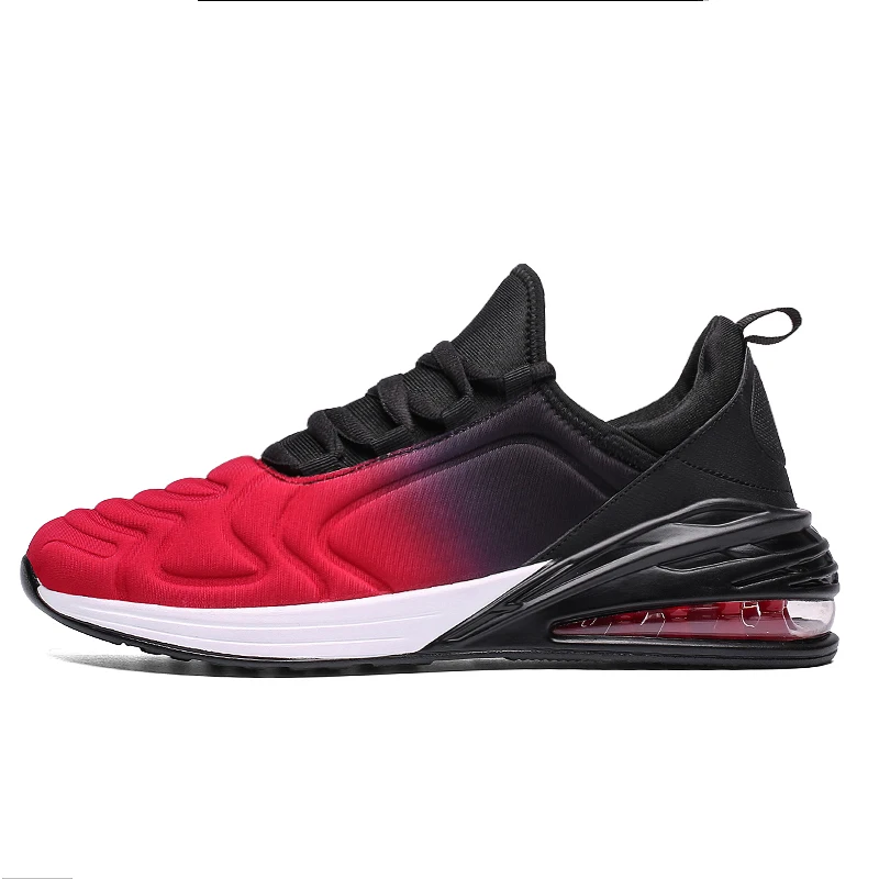 Мужские кроссовки для бега с воздушной подушкой, пара спортивных кроссовок, удобные спортивные кроссовки, 8 цветов, уличная прогулочная обувь - Цвет: M red black 280-1