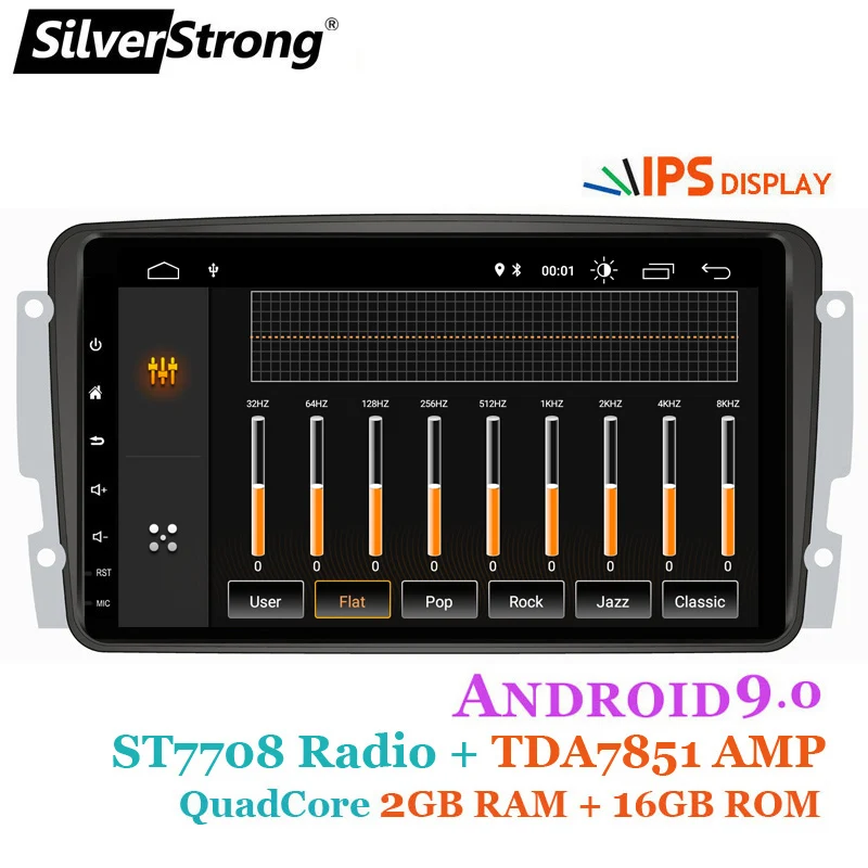  SilverStrong 8inch IPS Android9.0 GPS Car Radio GPS for Mercedes Benz CLK W209 W203 W208 W463 Vaneo