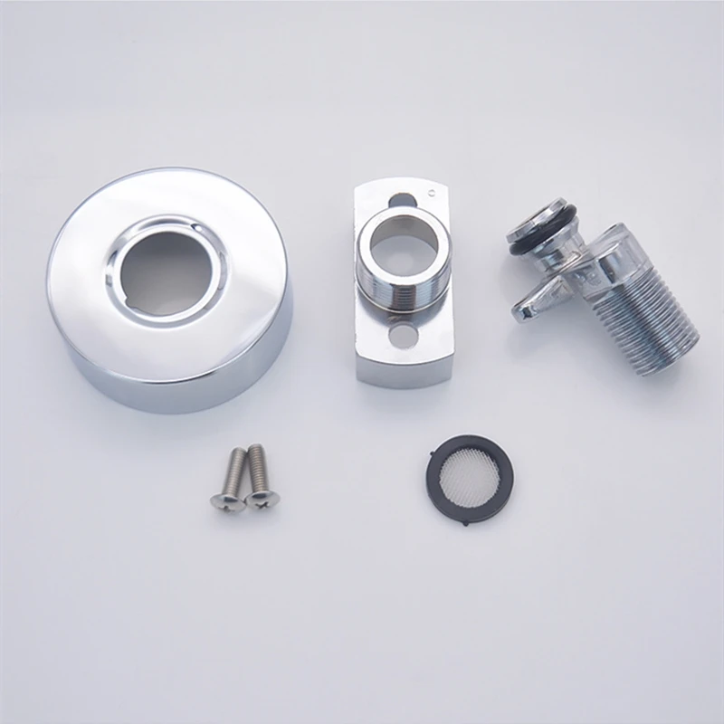 Faucet Accessories 2Sets Faucet Base Brass Universal Curved Foot Eccentric Lengthened Variable Diameter for Shower