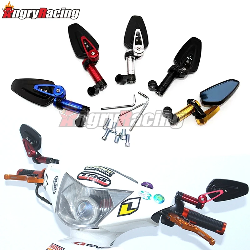 CNC 알루미늄 오토바이 유니버설 미러 사이드 미러 혼다 야마하 스즈키 Kawasai Benelli 스트리트 스쿠터 자전거