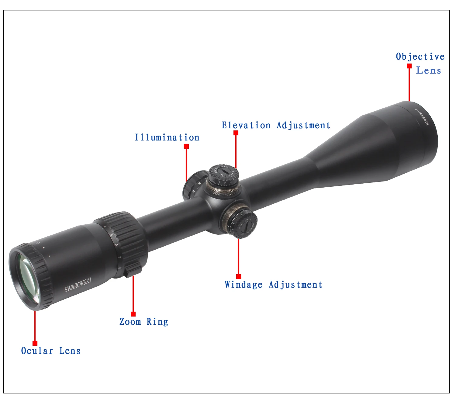 Swarovskl 4-16X50 IR Riflescope F15 Red Dot Сетка оптика охотничьи прицелы тактические прицелы снайперские прицелы для охоты оптика