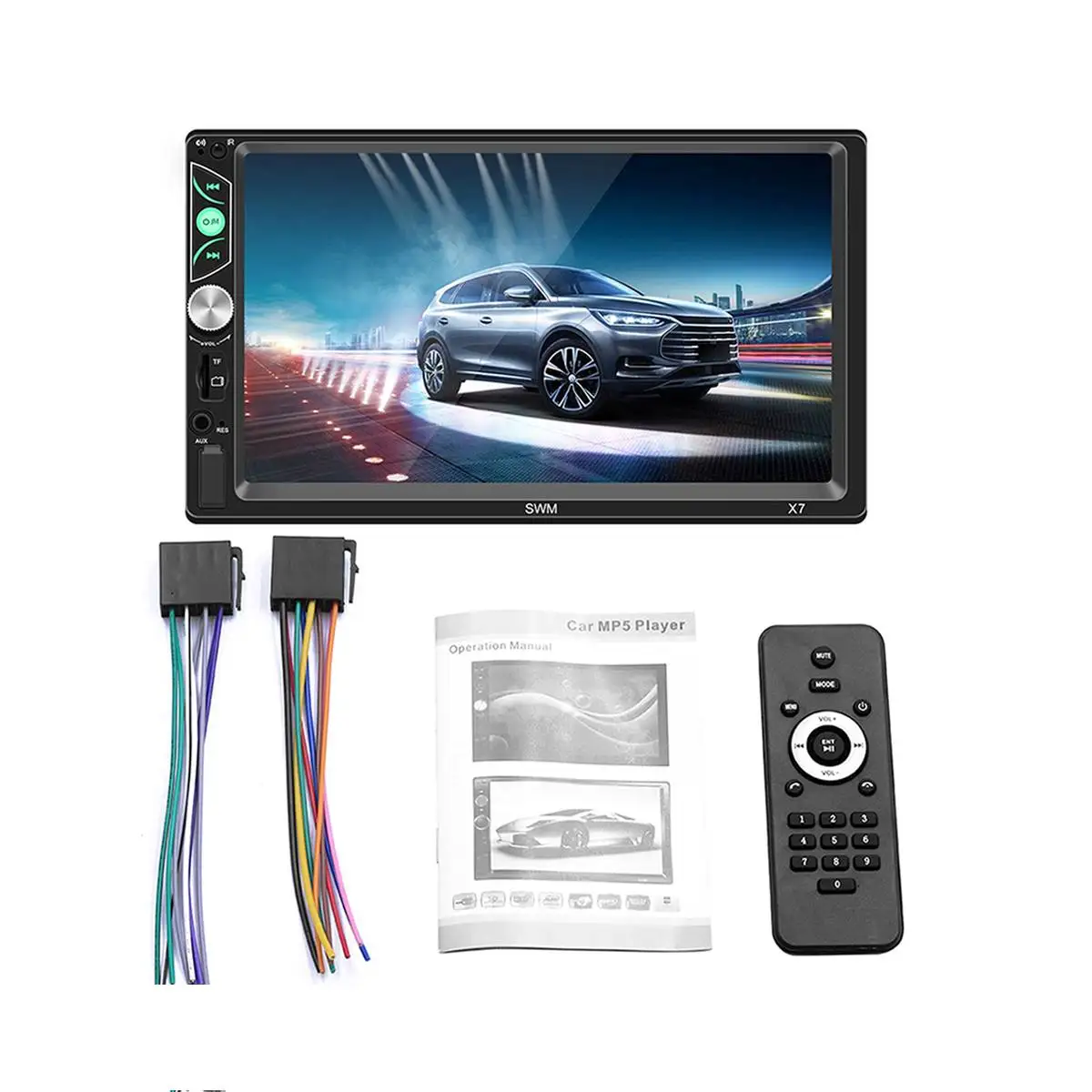 

2 Din HD 7" Car Auto Audio Player Stereo Radio MP5 MP4 Player Touch Screen Bluetooth Support Camera bluetooth FM USB AUX BT