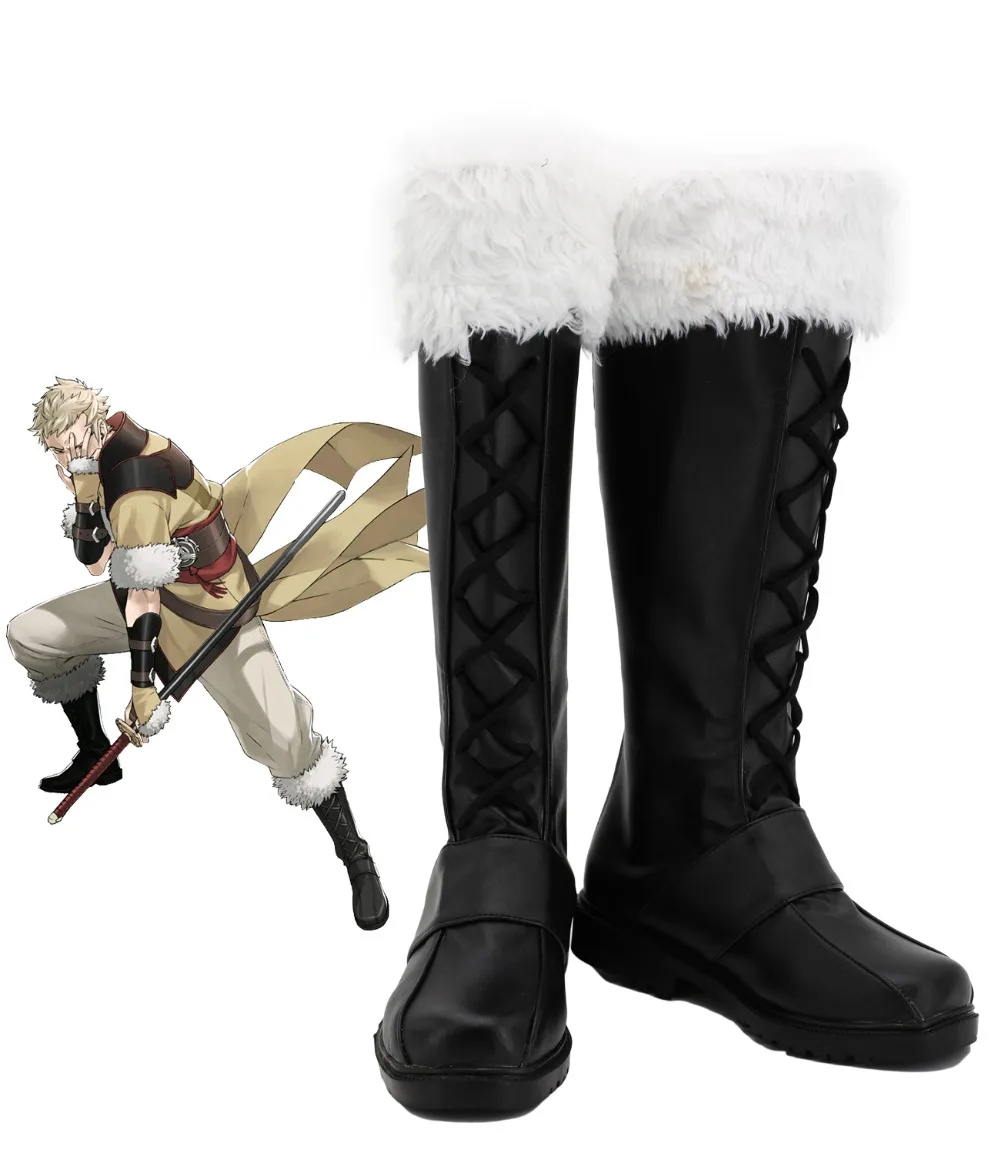 

Fire Emblem Awakening Owain Cosplay Boots Black Shoes Custom Made Any Size