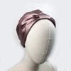 Women Sleep Hat Soft Pure Silk Charmeus Night Sleep Cap Hair Bonnet  Silk Comfortable Head Cover Wide Elastic Band Hair Loss Cap 1